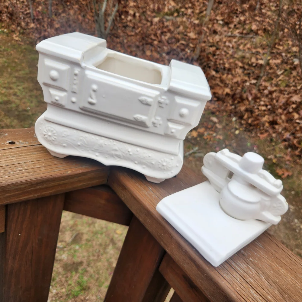 Vintage Mccoy Bisque White Stove Cookie Jar Circa 1962 HEAVY!